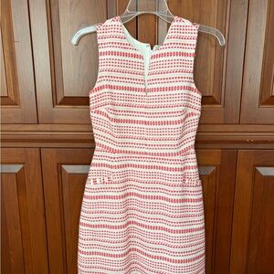 cupcakes & cashmere Coral and White Sleeveless Shift Dress